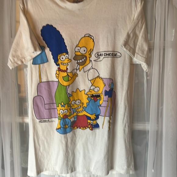 Vintage Delta Cotton The Simpsons 1989 Hanging Picture Frame TEE Men’s Large - Picture 7 of 12